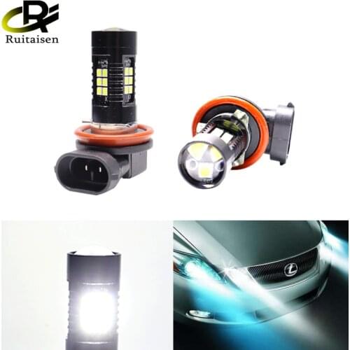 2Pcs H8 H11 Led HB4 9006 HB3 9005 Fog Lights Bulb 3030SMD 1200LM 6000K White Car Driving Running Lamp Auto Leds Light 12V 24V