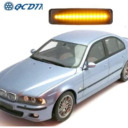 QCDIN For 5 Series BMW E39 Mod BJ 12/95-6/03 LED Side Marker Light Turn Signal Light Amber Non-polarity Side Signal Light