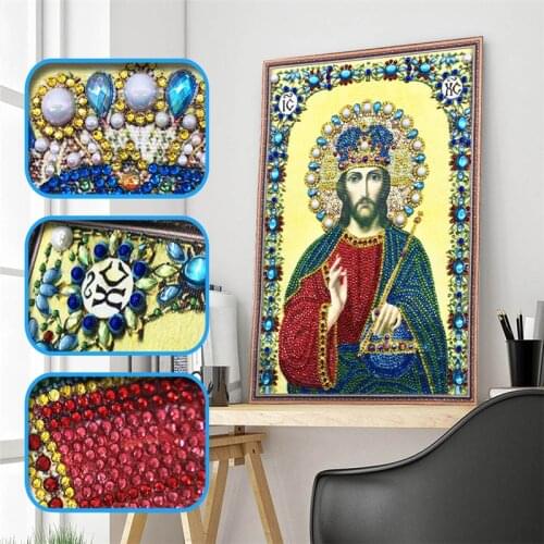 2019 5d Diy Special Shaped Diamond Painting Cross Stitch Religion Icon of the leader Crystal Diamond Embroidery Rhinestones gift