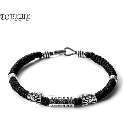 Handmade 925 Silver Pixiu Bracelet Solid Sterling Silver Wealth Pixiu Braided Bracelet Good Luck Bracelet for Lovers