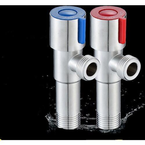 Angle Valve Lengthened SUS304 Stainless Steel Brushed Surface Filling Valve Bathroom Accessories Toilet Sink Angle Valve