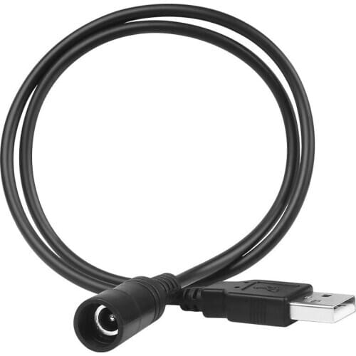 USB 2.0 Male to DC 5.5x2.1mm Female DC Power Extension Adapter Cable