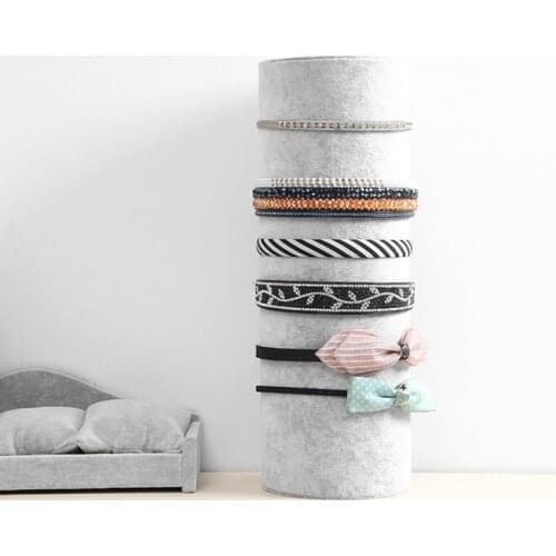 36cm/50cm Black Gray Vertical Flannel Headband Hair Hoop Frame Card Holder Props Jewelry Display Rack Headdress Storage Rack/Box