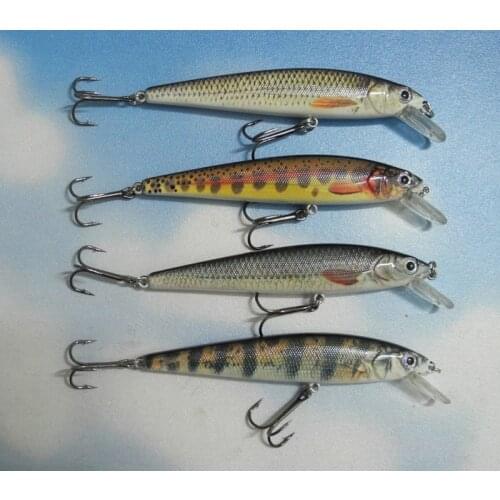 High Quality 4Pieces Minnow Lifelike Fishing lures 11cm/11.8g Minnow Bait Crankbait Hard Bait Fish Hook Fishing Tackle