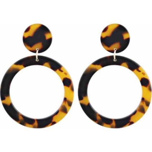 YGLCJ 2018 Fashion Simple Multi-Function Geometric Earrings Acetic Acid Plate Round Earrings New Female Retro Earrings Gift Jewe