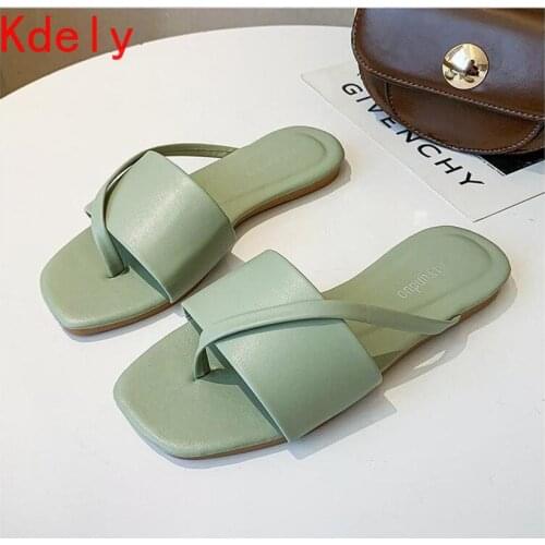 2021 Solid Color Slippers Women Summer Open Toe Slides Female Daily Outdoor Sandals Zapatillas Mujer Casa shoes woman slippers