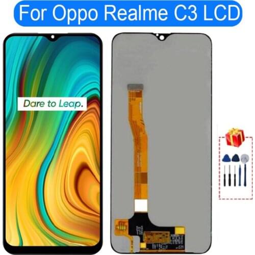 For Oppo Realme C3 LCD C3 Display Touch Screen With Frame For Realme C3 LCD Digitizer Assembly Replacement Parts