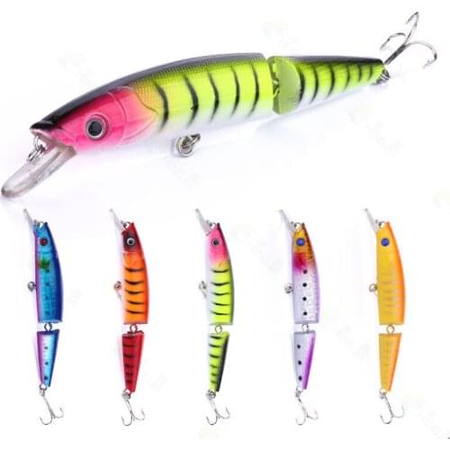 1pcs 14cm 21g Multi jointed Swimbait Sinking Fishing Lures 2 Segments Crankbait For Wobblers Pike Hard Swim Bait Fishing Tackle