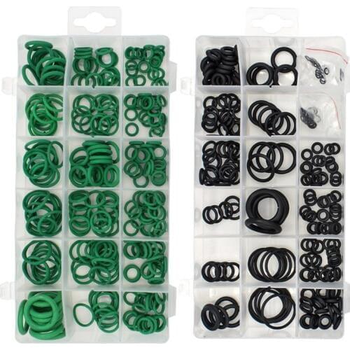 495PCS 36 Sizes O-ring Kit Black&Green Metric O ring Seals Rubber O ring Gaskets oil resistance 270pcs + 225pcs