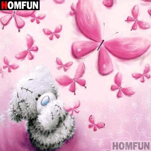 HOMFUN 5D DIY Diamond Painting Full Square/Round Drill "Cartoon bear" 3D Embroidery Cross Stitch gift Home Decor A08262