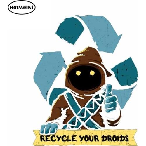 HotMeiNi 13cm x 6.7cm for Recycle Your Droids Car Stickers and Decals Camper Motorcycle Snowboard Graphics Vinyl Car Wrap