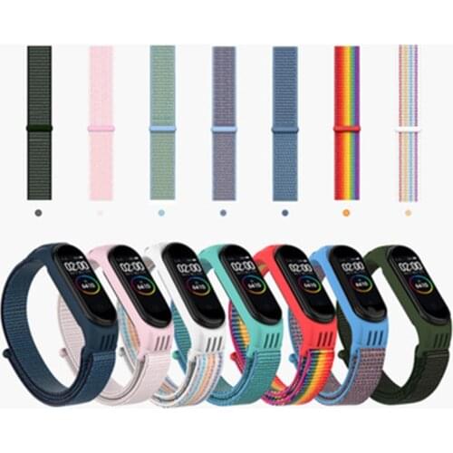 Cellacity Wristband Suitable for MI Band 3 4 5 Wristband Print Fashion Brand NFC Nylon Loop Silicone Strap Comfortable Wearing