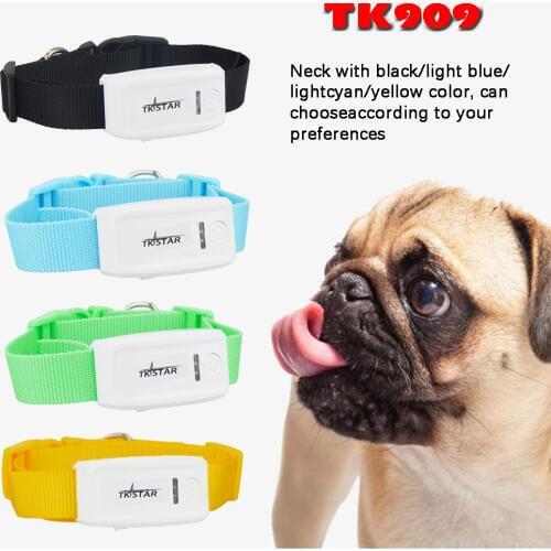 GPS Pet Tracker TK909 Blind Area Tracking Historical Route Playback with Emergency Call/Move/Overspeed/Vibration Sensing Alarm