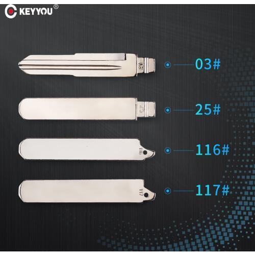 KEYYOU #117 #116 #25 #03 KD Blade For Honda Accord Fit Odyssey Civic City CRIDER(2014 G/A) Flip Folding Key Car Key Blank Blade