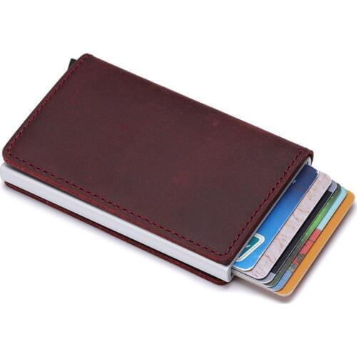 Bank Credit Card Holder Sticker Purse Mini Slim Rfid Wallet Men Anti-theft Aluminium Box Money Bag Card Holder protectors