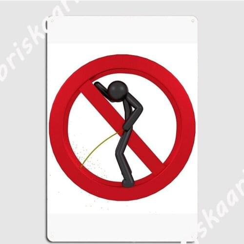 Don't Pee Here Metal Plaque Poster pub Garage Wall Decor Wall Cave create Tin sign Poster