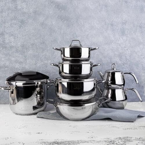 13 parts guarantee quality stainless steel turkey pot kettle set kitchen special items perfect queen dowry