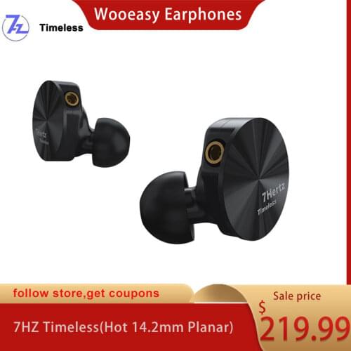 7HZ Timeless Flat Headphone In Ear Monitors Wired Earphones Earbuds Headset MMCX Metal High Resolution HiFi Music Subwoofer