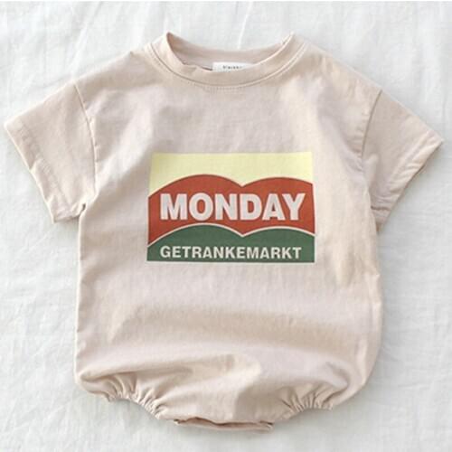 Baby Boys Clothes Cotton Baby Romper Letters Short Sleeve Baby Clothing One Piece Summer Baby Clothes Girls Boys Jumpsuits Bebe