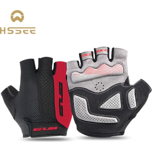 HSSEE official authentic bicycle gloves 5mm silicone palm cushion shock absorbing breathable Lycra sports gloves bike gloves