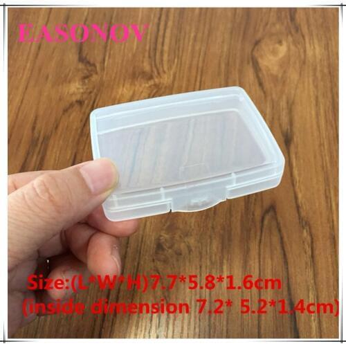 EASONOV 7.7*5.8*1.6cm PP plastic box storage jewelry small box