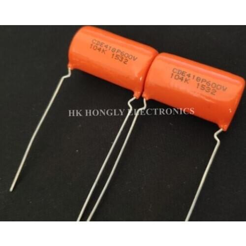 20PCS CDE418P600V 333K 104K CDE 418P 600V 10% 0.033UF 0.1UF P=25mm Film Capacitor