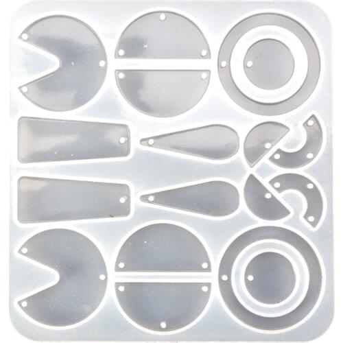 DIY Crafts Earring Resin Mold Resin Geometric Earring Pendant Resin Silicone Mold Fashion Jewelry Making Tools