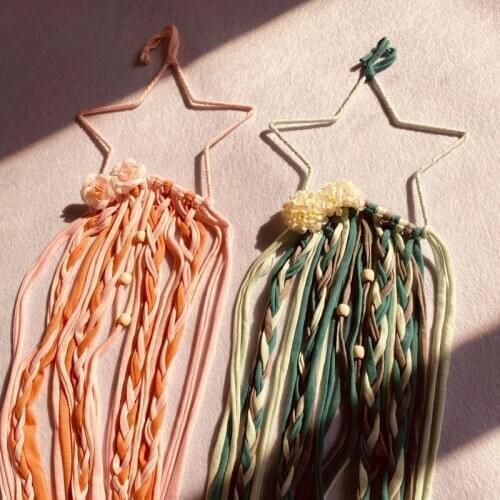 Nordic Five-pointed star Wind chimes Kids Girls Room Wall Hanging Decoration Nursery Bedroom Party Wall Hanging Ornaments Props