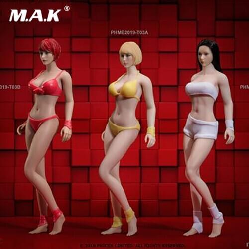 Full set WITH HEAD TBLeague 1/12 T03A T03B Female Action Figure Seamless Body with Head Sculpt Pale Suntan Figurine Dolls