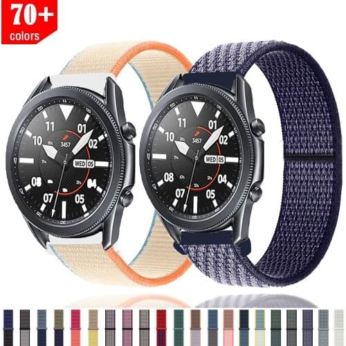 20/22mm Loop For Galaxy Watch 3/46mm/42mm/active 2 strap Samsung Gear S3 Frontier Nylon band Bracelet Huawei watch GT 2 41 45mm