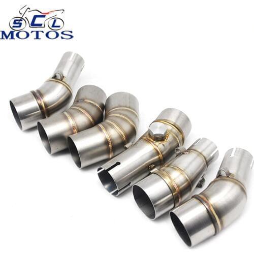 Sclmotos -Motorcycle Exhaust Stainless Steel Muffler Pipe Clamp Adapter for Kawasaki NINJIA250SL Z250SL Z250 NINJA250 300 ER6N