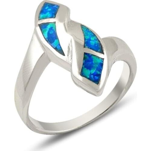 Silverlina Sterling Silver Opal Gemstone Ring