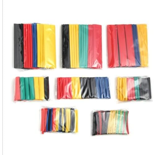 164pcs Set Polyolefin Shrinking Assorted Heat Shrink Tube Wire Cable Insulated Sleeving Tubing Set