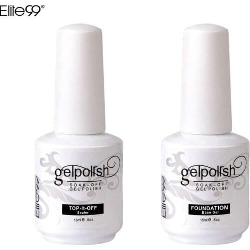 Elite99 Shining Top Base Coat Gel Nail Polish 15ml Base Foundation No Wipe Top Coat Transparent Primer Soak off Lacquer Varnish