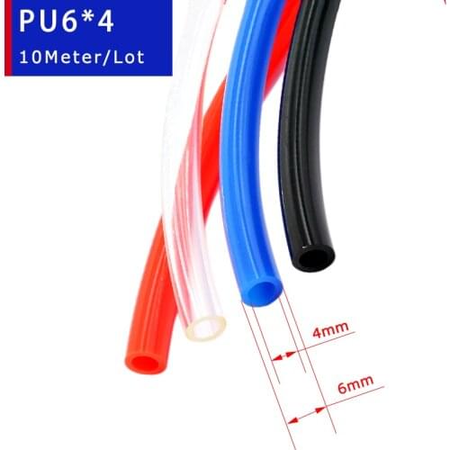 PU6*4 PU Hose 10M/Roll Tube compressor hose pneumatic OD 6mm ID 4mm hose for compressor pneumatic tube