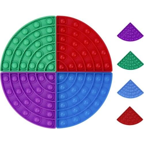 1Pc Kids Adult Anti-Stress Sensory Toy 1/4 Circle Designed Desk Puzzle Fun Decompression Portable Finger Toys Gifts