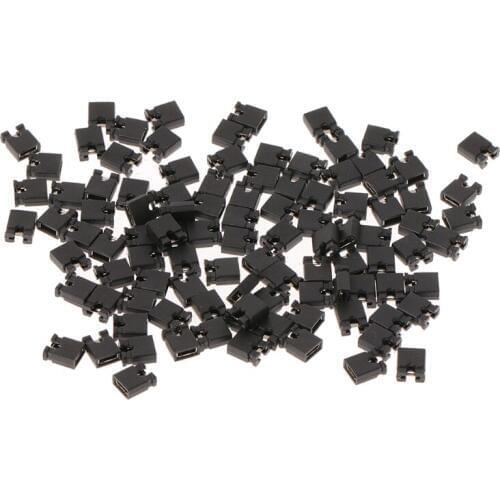100 Pcs 2.54mm Standard Jumper Blocks Caps For Hard Drive CD DVD Motherboards L15