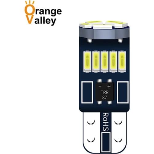 100Pcs T10 W5W 15LED 4014 Car Led Wedge Light 12V Marker Side Dome Interior Lamp Reverse License Plate Bulb 15SMD