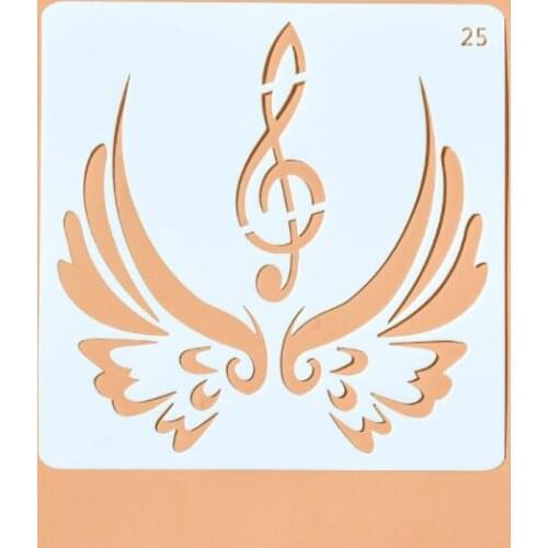 13*13 Feather Layering Stencils graffiti hand copied board hollowed out photo album graphic spray painting tool