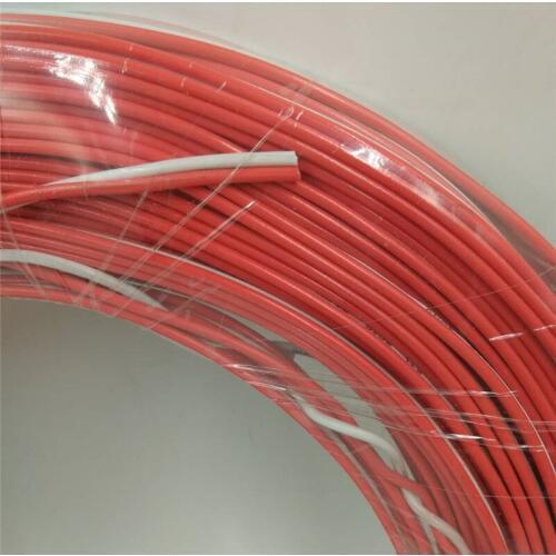 18AWG 2 pin flat Ribbon Cable with molded connector,100m/roll,Red white flat cable 2 core