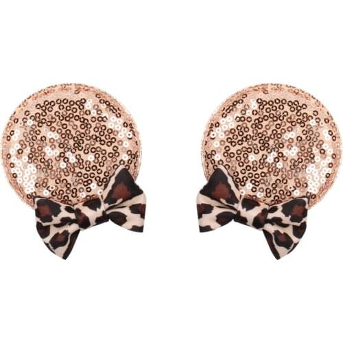 20Pair/Lot,Cute Bow Spring Leopard Mouse Ears Clips For Girls Kids Festival Hair Clips Hairpins Party Barrette Hair Accessories