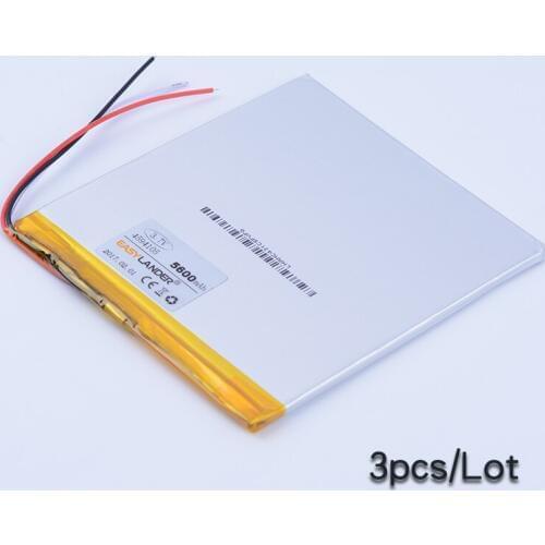 3pcs/Lot 4594105 3.7V 5600mAh Rechargeable Li-Polymer Li-ion Battery For Tablet PC PAD DIY E-Book PSP DVD power bank 3-wire