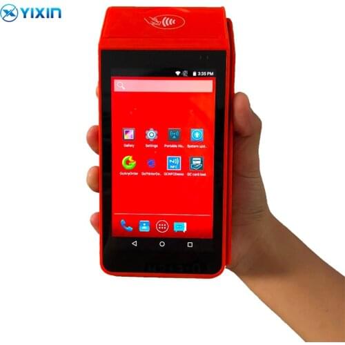 5 inch GPS Online Order supports 4G/3G/GPRS/WIFI Handheld Android POS Terminal Printer For Car Paking Restaurant Free SDk