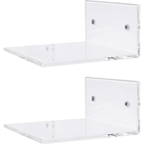 Bathroom Kitchen Acrylic Storage Rack Floating Shelf Floating Wall Shelves for Bedroom Kitchen Home Decoration