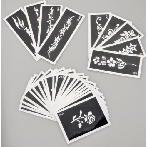 Free shipping 500 pcs Mixed Design Stencils for Body Painting Glitter Temporary tattoo and Airbrush - 2017 NEW Picture