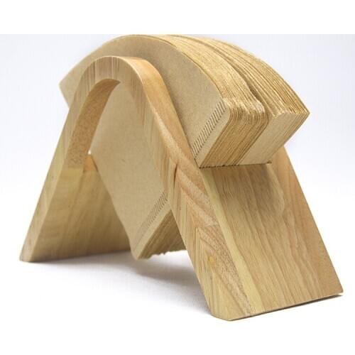 Free shipping Coffee Filter Holder, Wooden V60 Hand Drip Coffee Filter Paper Dispenser Storage Stand With Cover Dustproof