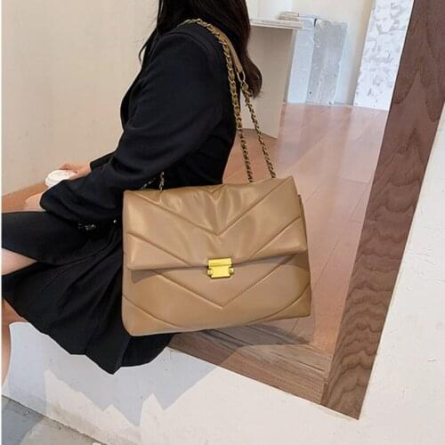 Large Vintage Solid Color PU Leather Crossbody Bag For Beautiful Women Handbags Branded Trending Cross Body Bag