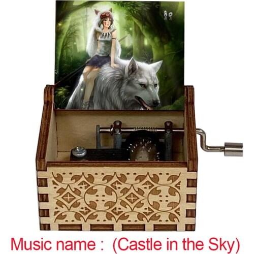 Wooden Music Box Childrens Toys Halloween Christmas Birthday Gift Music Box