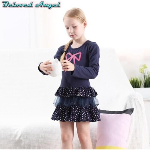 Brand New Girl Dress Long Sleeve Kids Dresses for Girls Cotton Clothes Autumn Winter Princess Party Tutu Dress Baby Clothing