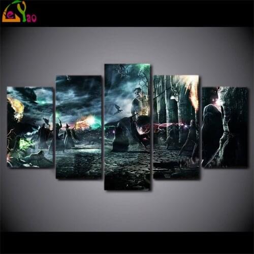 5D DIY Full square Diamond Painting Mosaic Witch Monster war 5pcs Diamond Rhinestones Embroidery Cross Stitch home decor gift